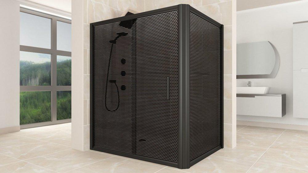 Душевая кабина Aquanil VENETA 120х100х190 см Dark с черным профилем
