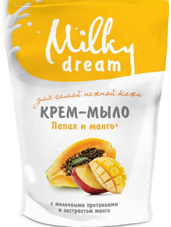 Крем-мыло жидкое Milky Dream Папайя и Манго дой-пак 500 мл Крем-мыло жидкое Milky Dream Папайя и Манго дой-пак 500 мл