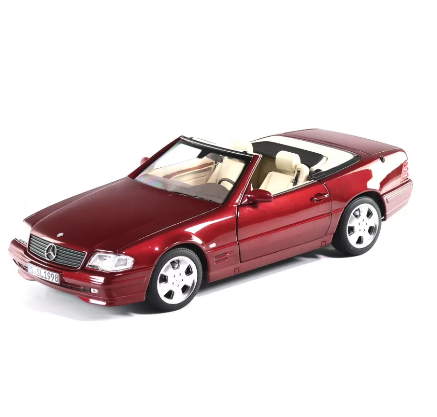 Модель автомобиля Mercedes-Benz SL 500 R129 1998-2001 1:18 Amber Red (B66040658) - фото 1