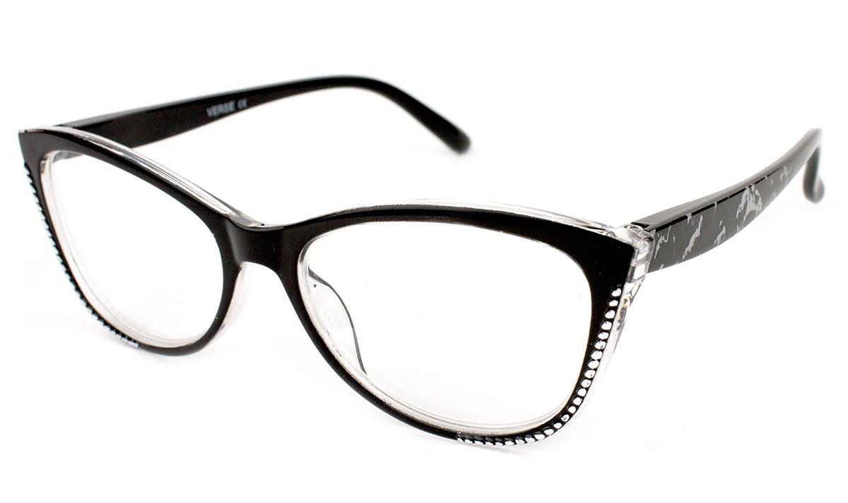 Очки для зрения женские Oftalmic диоптрия +1.75 55-16-140 линза стекло PD62-64 (114-85|G|p1.75|18)