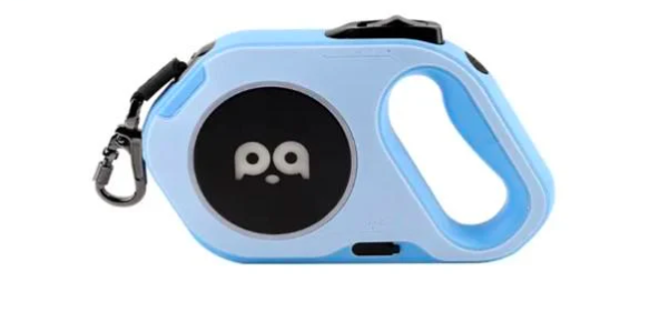 Повідок рулетка з LED підсвіткою автоматична на USB 5 м Блакитний