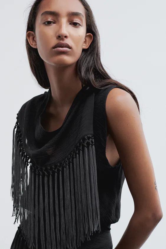 Блуза ZARA M Черный (7652578800)