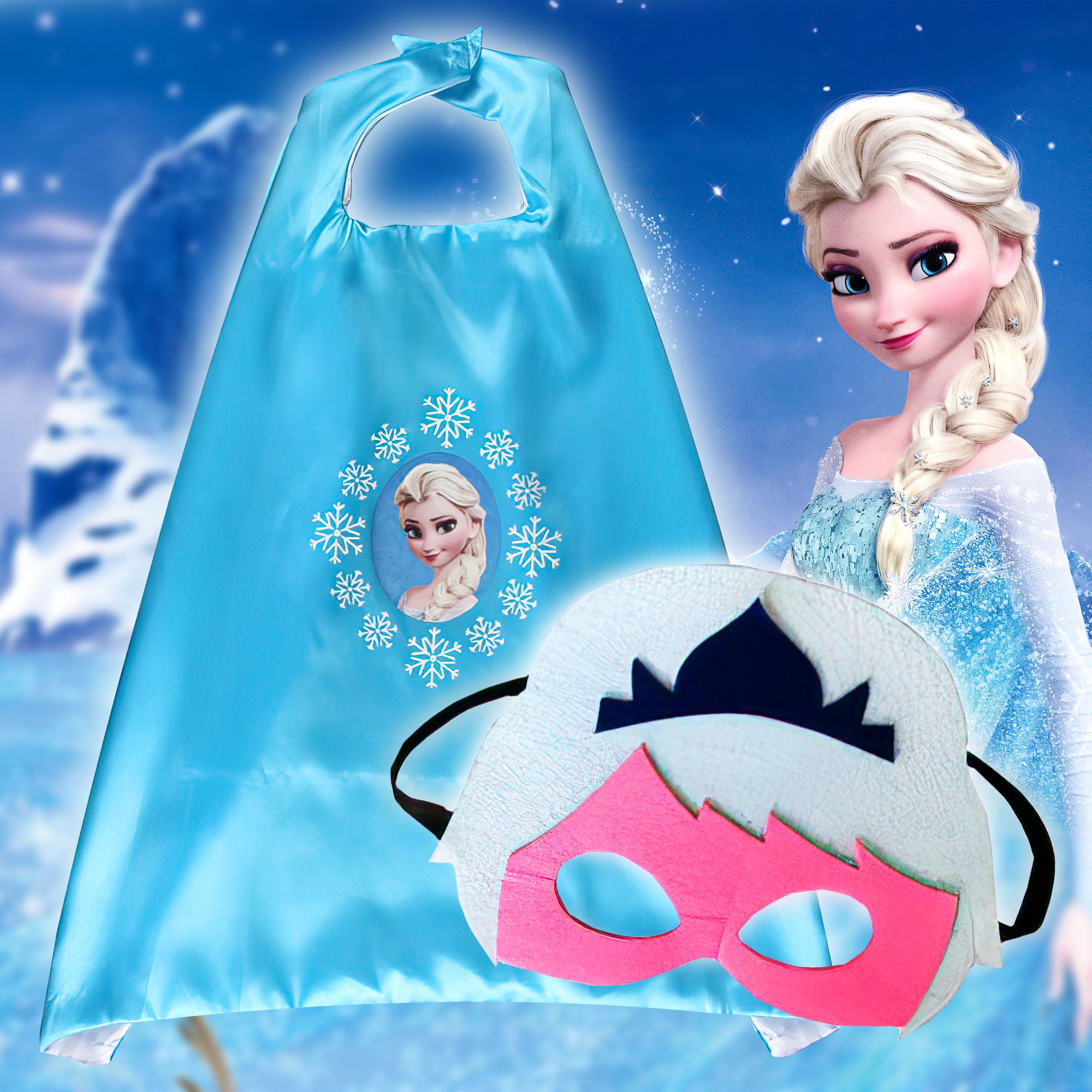 Карнавальний костюм дитячий плащ з маскою Холодне серце Ельза для дівчаток від 2 до 6 років - фото 2 Карнавальний костюм дитячий плащ з маскою Холодне серце Ельза для дівчаток від 2 до 6 років - фото 2