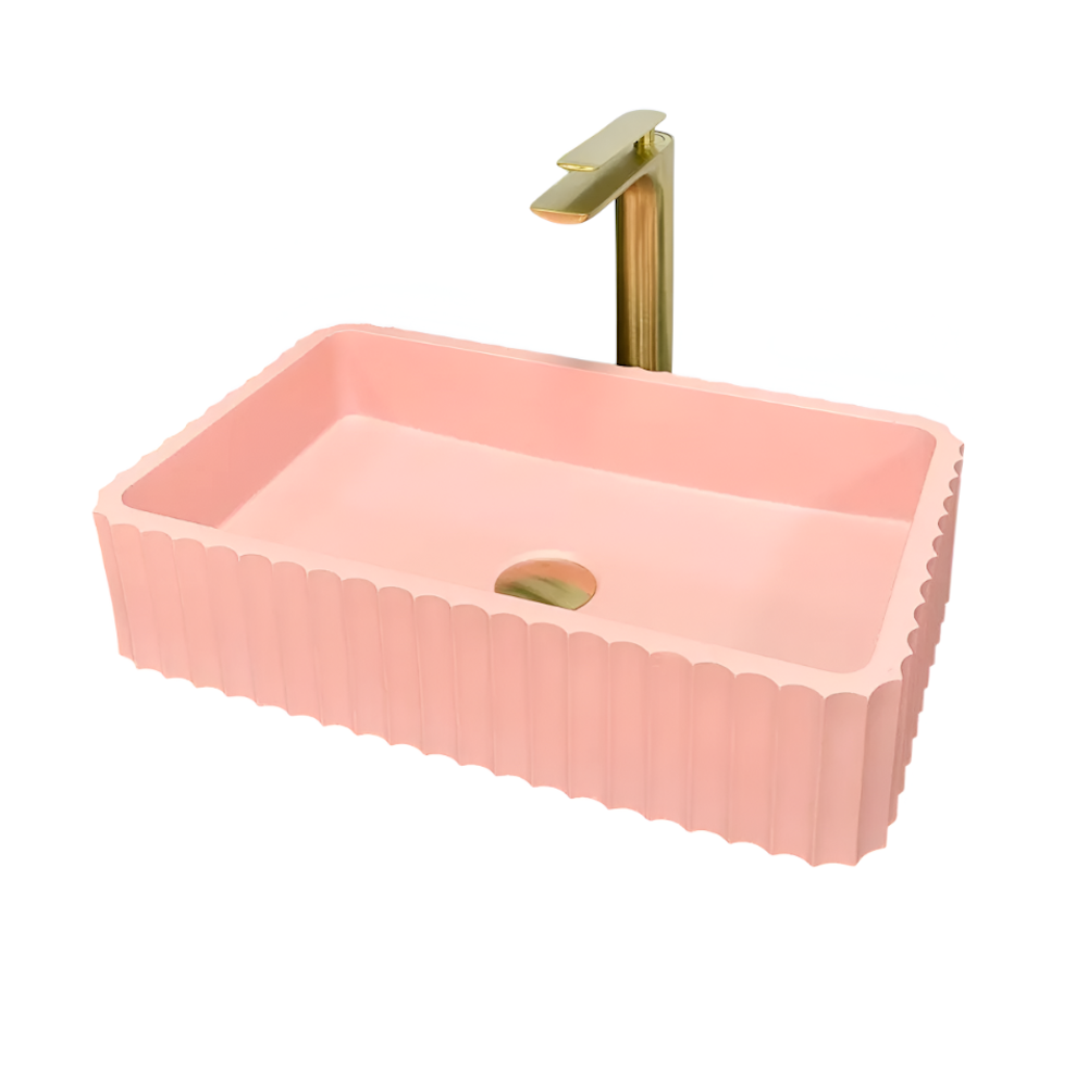 Раковина накладная VBI Florentia прямоугольная 300x490 мм Pink Matt (RM-VBI-015004)