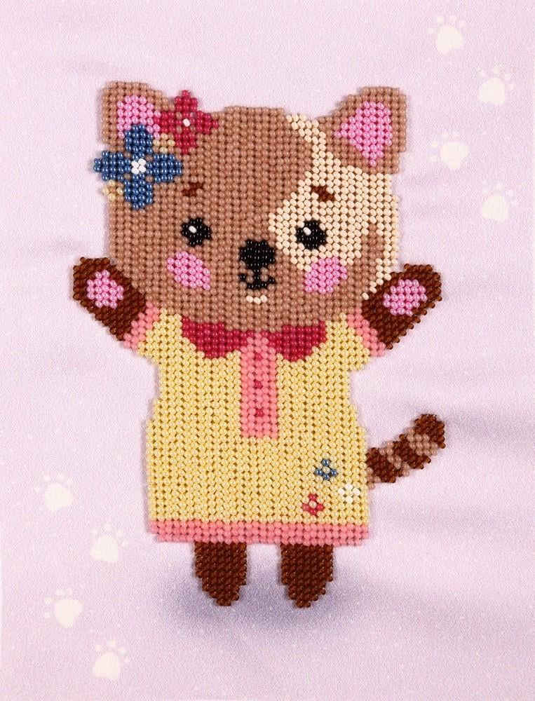 Вышивка бисером Котята частичная выкладка 15х20 см (ТН-0887)