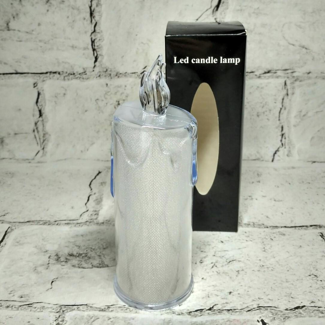 Свеча LED светодиодная электронная 15х5 см Блестки (9262-001)