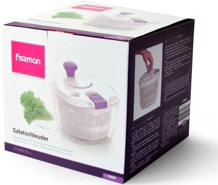 Сушка для салата Fissman 21х20х18 см Лиловый (18660) - фото 2 Сушка для салата Fissman 21х20х18 см Лиловый (18660) - фото 2