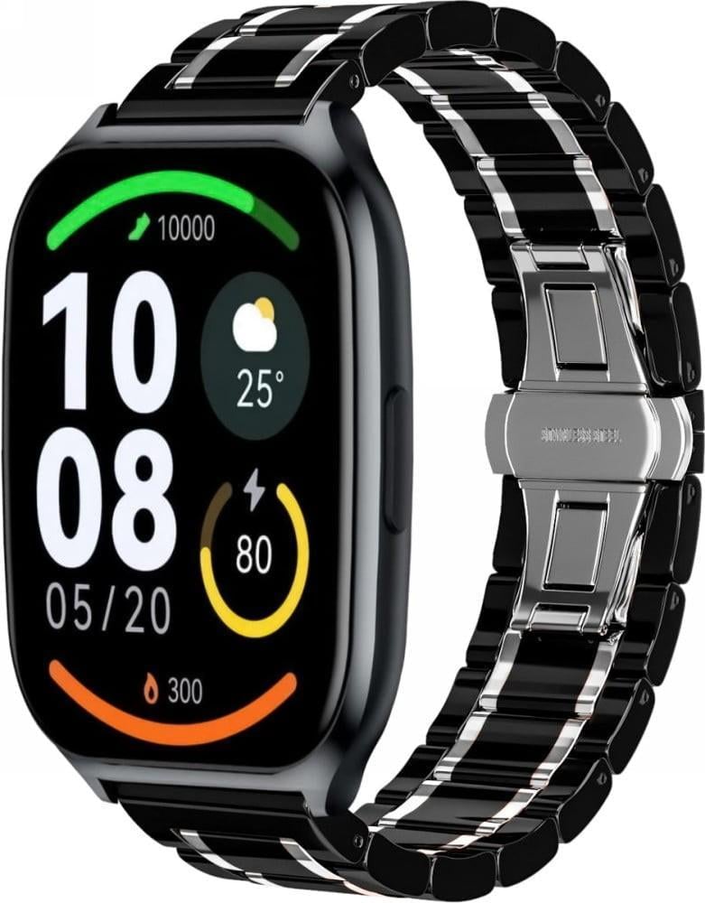 Ремешок керамический Ceramo для Haylou Watch 2 Pro LS02 Pro Black White (40794-1E)