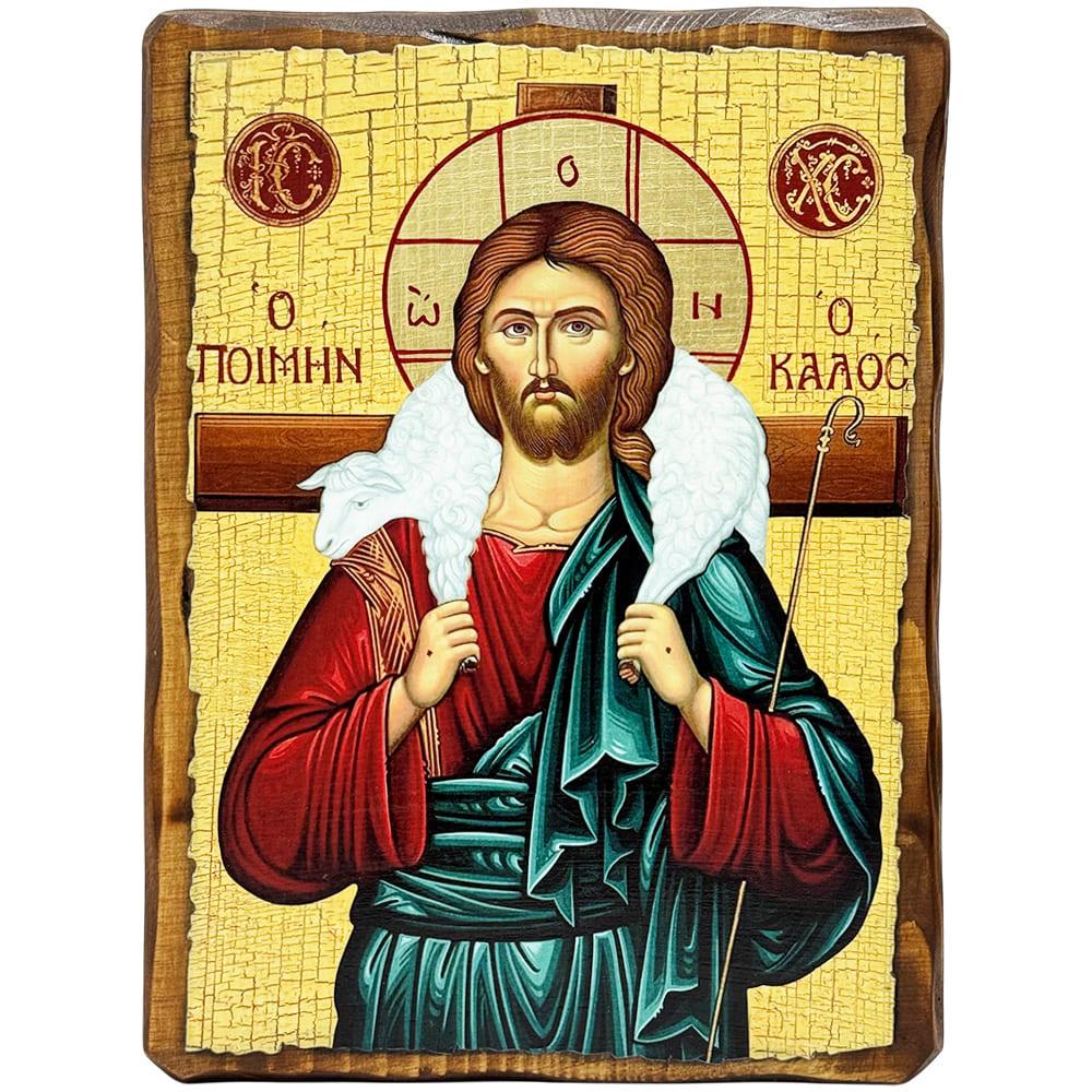 Ікона Добрий Пастир під старовину 17х23 см (2535-2)