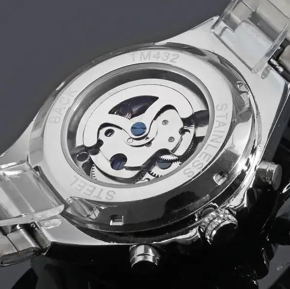 Годинник чоловічий механічний наручний Winner Skeleton з автопідзаводом Сріблястий (IBW903S) - фото 6 Годинник чоловічий механічний наручний Winner Skeleton з автопідзаводом Сріблястий (IBW903S) - фото 6