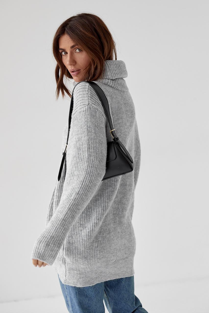 Светр-туніка в'язаний LUREX L Світло-сірий (9506264) - фото 2