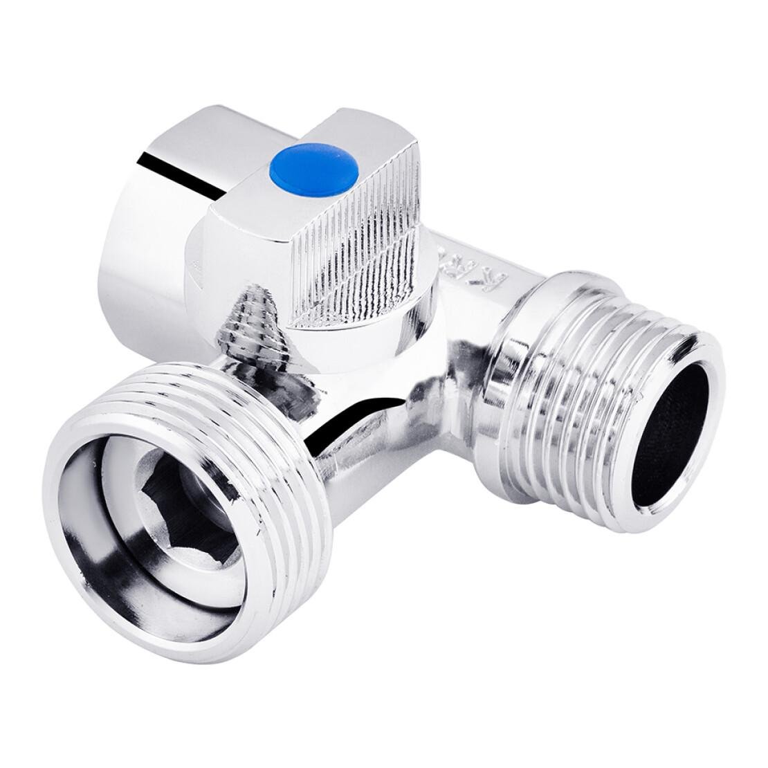 Кран приладовий 3-х ходовий Kroner KRP Eckventil C103 1/2''х3/4''х1/2'' ЗЗВ (CV027378)