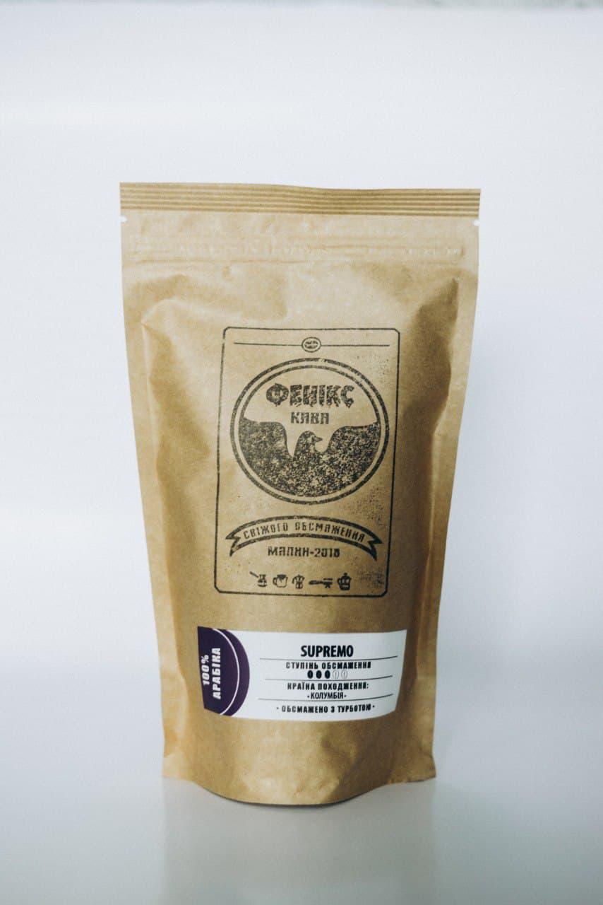 Кава в зернах Фенікс Supremo Колумбія 100% арабіка свіжообсмажена 1 кг (1701224216)