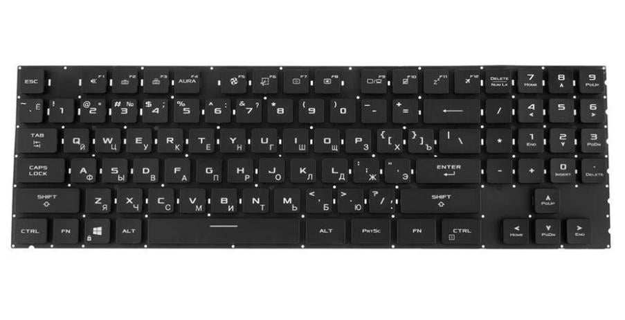Клавиатура для ноутбука Asus G733 series rus без фрейма/подсветки клавиш Per key 2021 Black (169471)