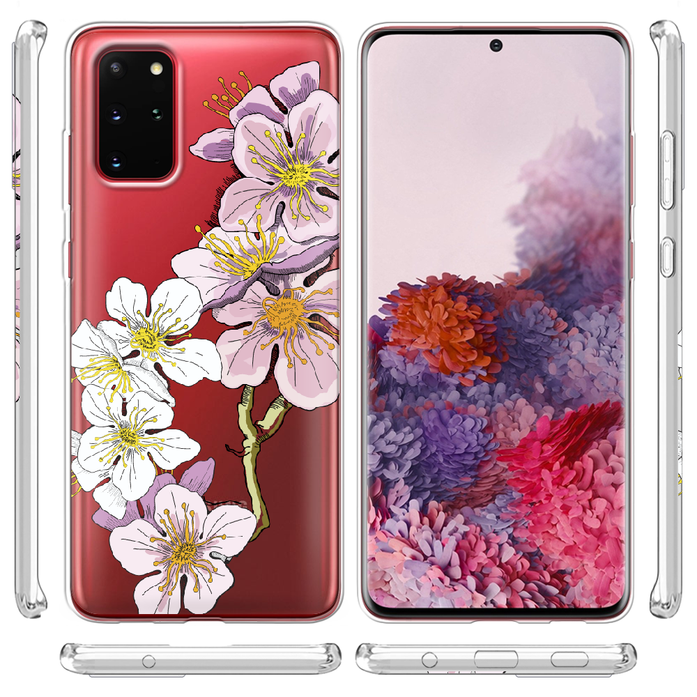 Чохол Boxface Samsung G985 Galaxy S20 Plus Cherry Blossom Прозорий силікон (38875-cc4-38874) - фото 3