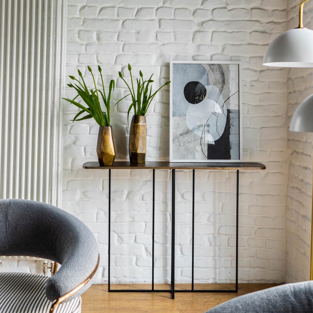 Столик консольный EcoLoft IN-2767 в стиле лофт (IN-2767) Столик консольный EcoLoft IN-2767 в стиле лофт (IN-2767)