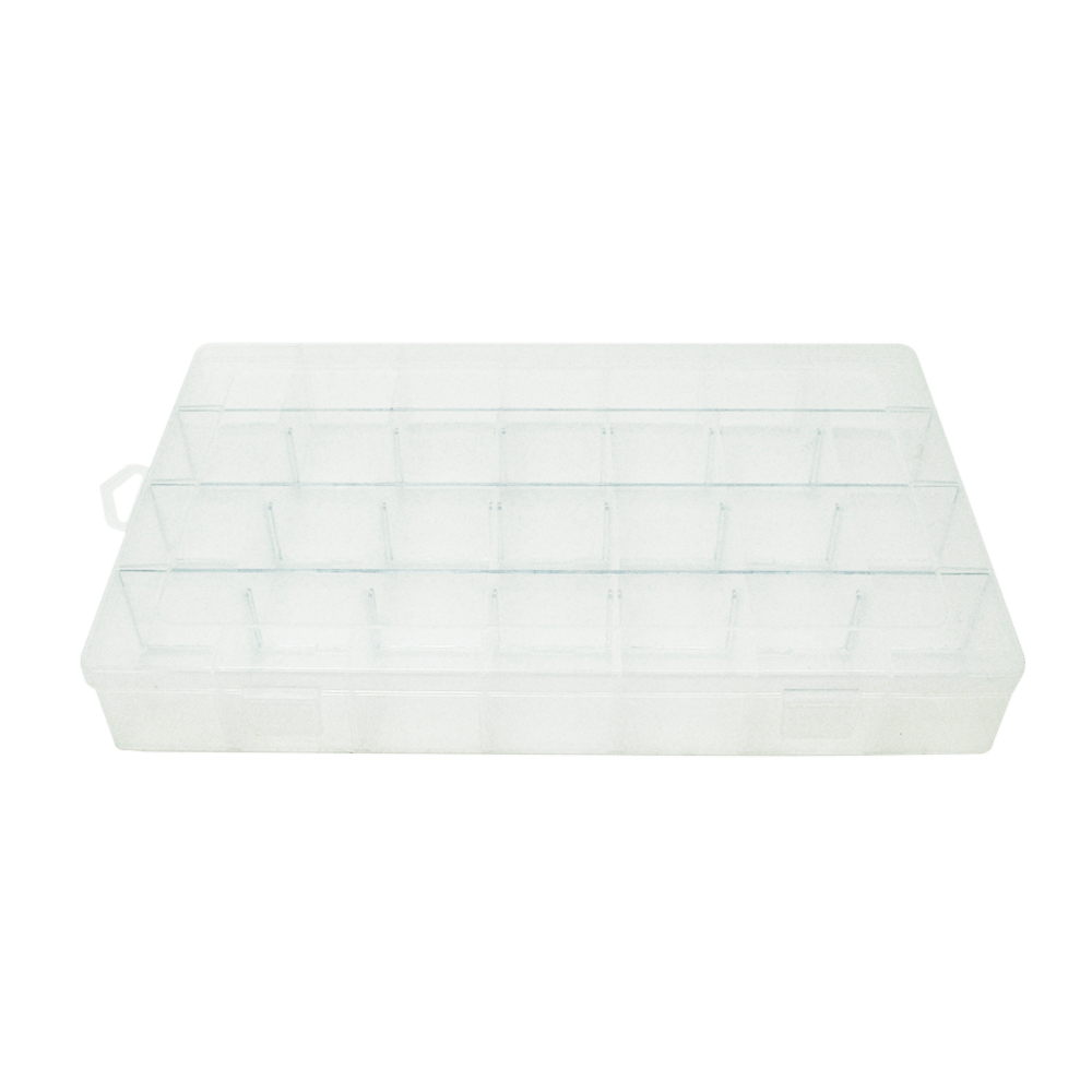 Ящик для радиодеталей пластмассовый VOLTRONIC 28 отделений 345х50х220 мм (13924)