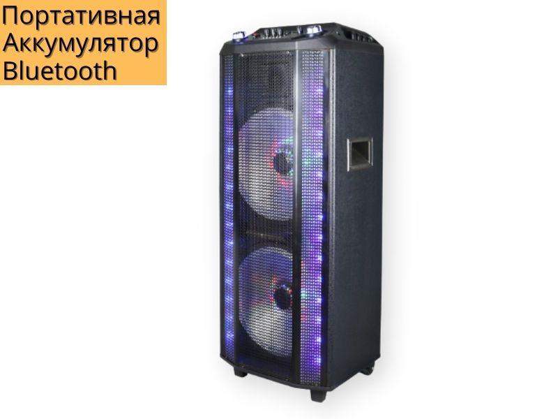 Колонка портативная XPRO CH-7212 60 Вт USB/SD/FM радио/Bluetooth/1 радиомикрофон/ДУ Черный (lp-91709) - фото 2