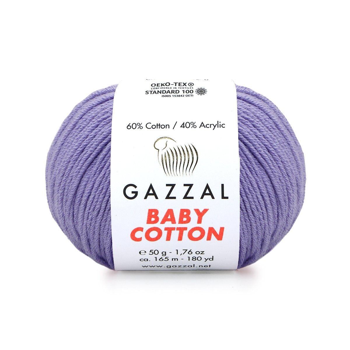 Пряжа Gazzal Baby Cotton 3420 Лавандовый