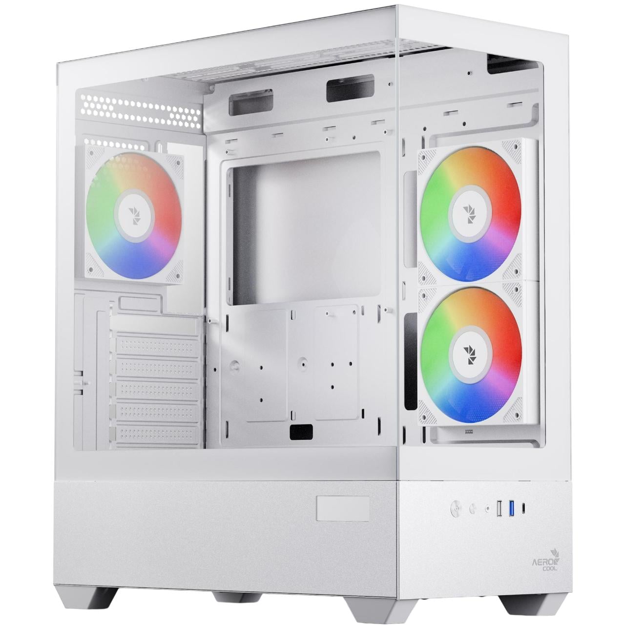 Корпус для ПК AeroCool P500D Digi-G-WT-v1 Midi-Tower no PSU ATX/MicroATX/Mini-ITX ARGB White (ACCM-PN07033.21)