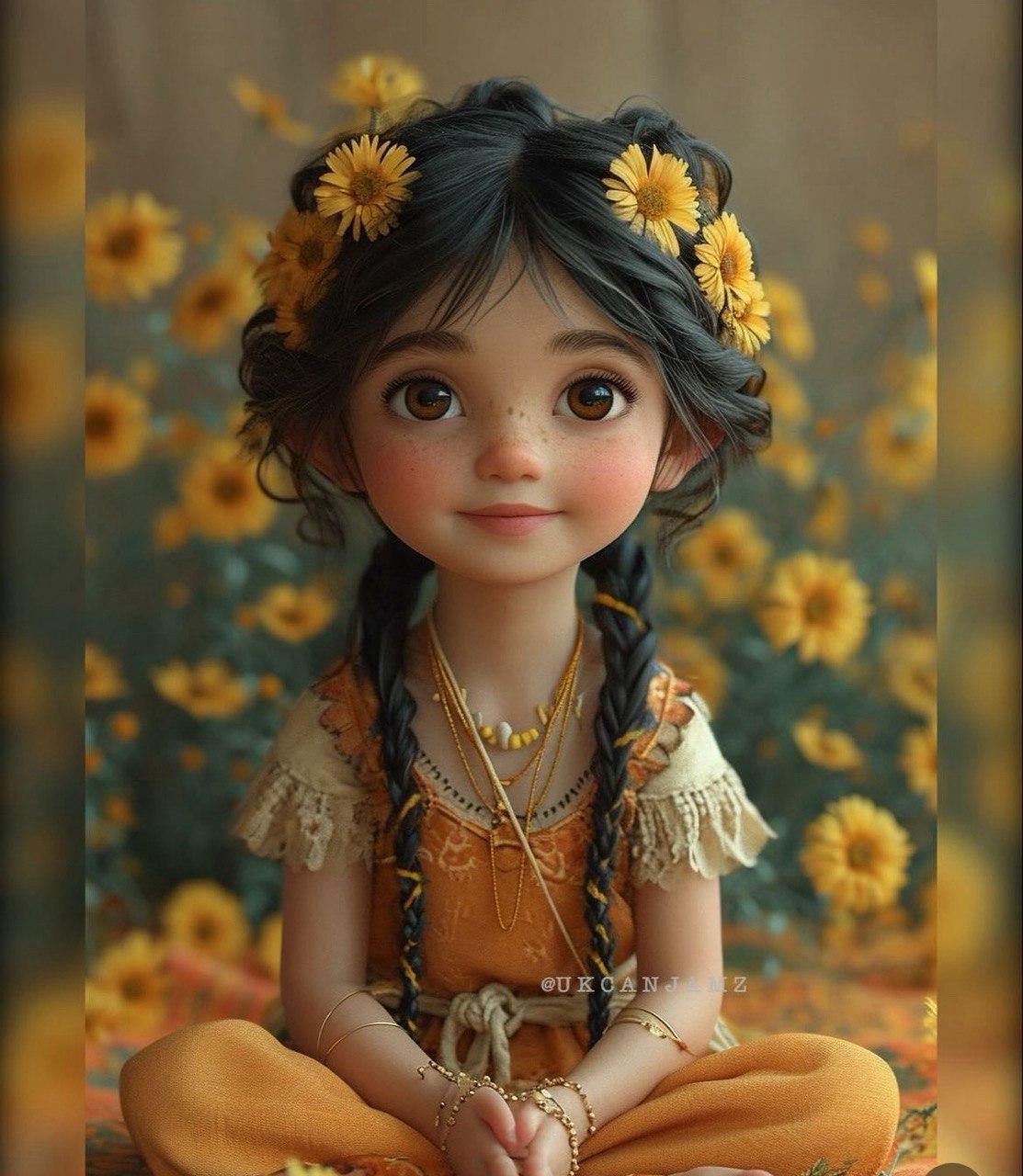 Алмазная мозаика Dream Toys Девочка в цветочном венке 20х20 см (2987255234)