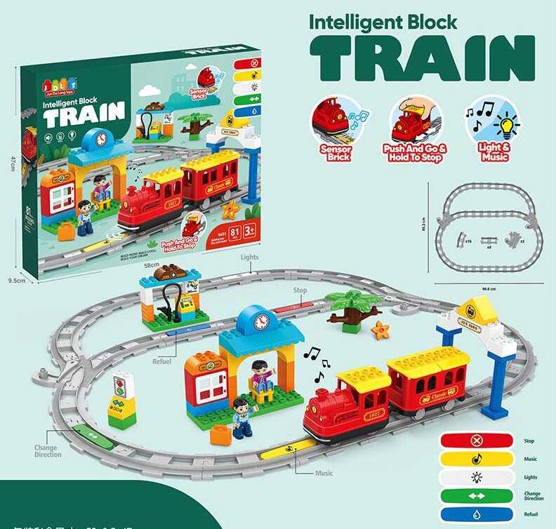 Конструктор-железная дорога 5451 6/2 81 деталь 58x9x47 см (113412)