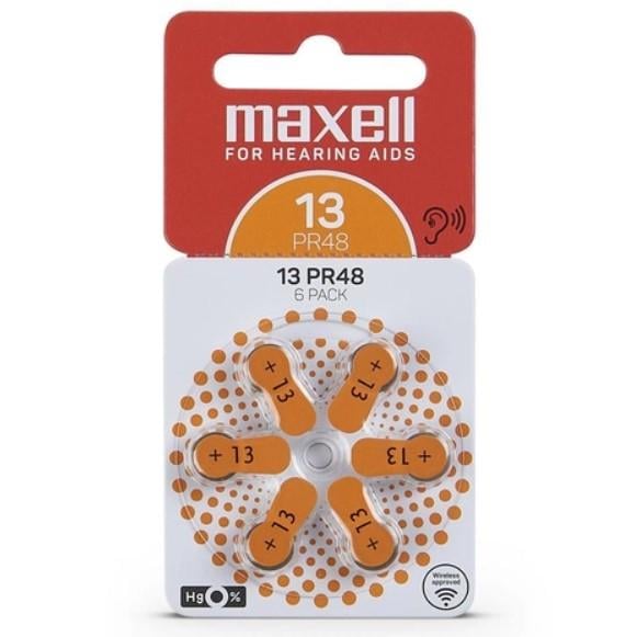 Батарейки Maxell PR48 ZA13 6BS Zinc Air для слуховых аппаратов (2035433607)