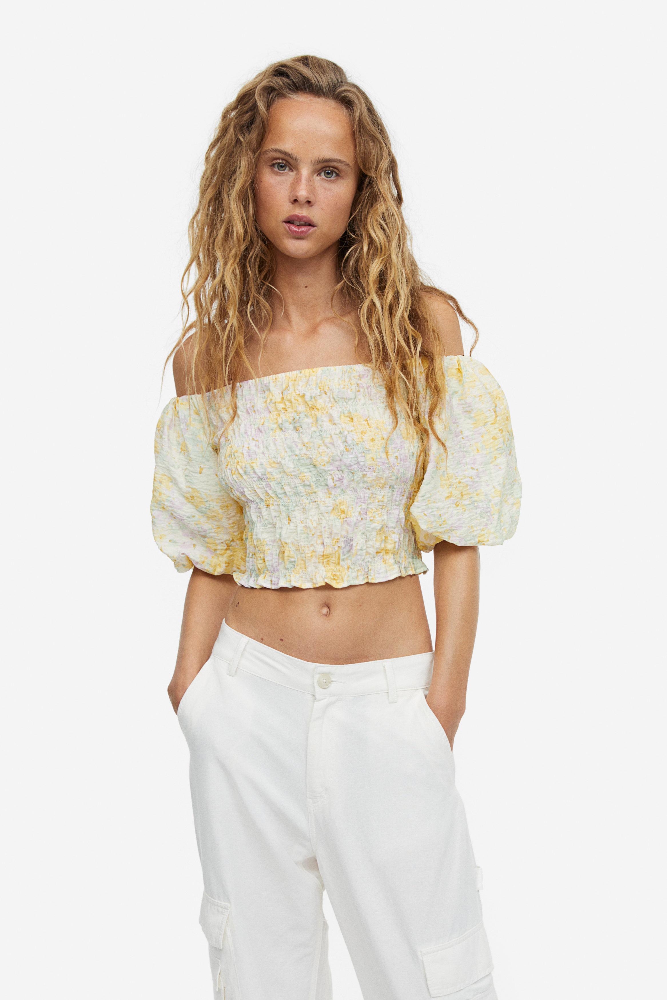 Блуза H&M L Жовто-зелений (E2071169380)