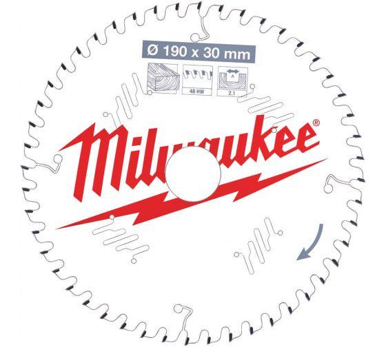 Пиляльний диск Milwaukee по дереву 190x30x2,1 48Z (4932471380)