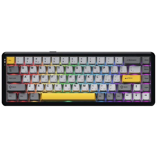 Клавиатура проводная магнитная Ajazz AK680 MAX Magnetic switches Black Gray Yellow (AK680-M-BGY-AW)