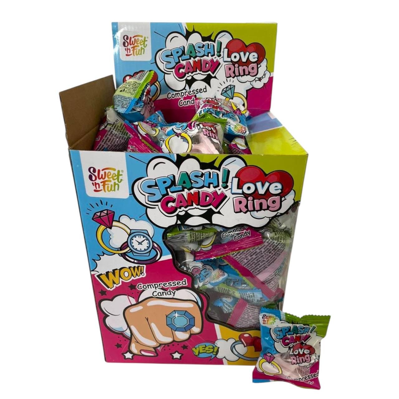 Драже фруктовое прессованное Splash Candy Love Ring в форме кольца 100 шт. (00000006494)