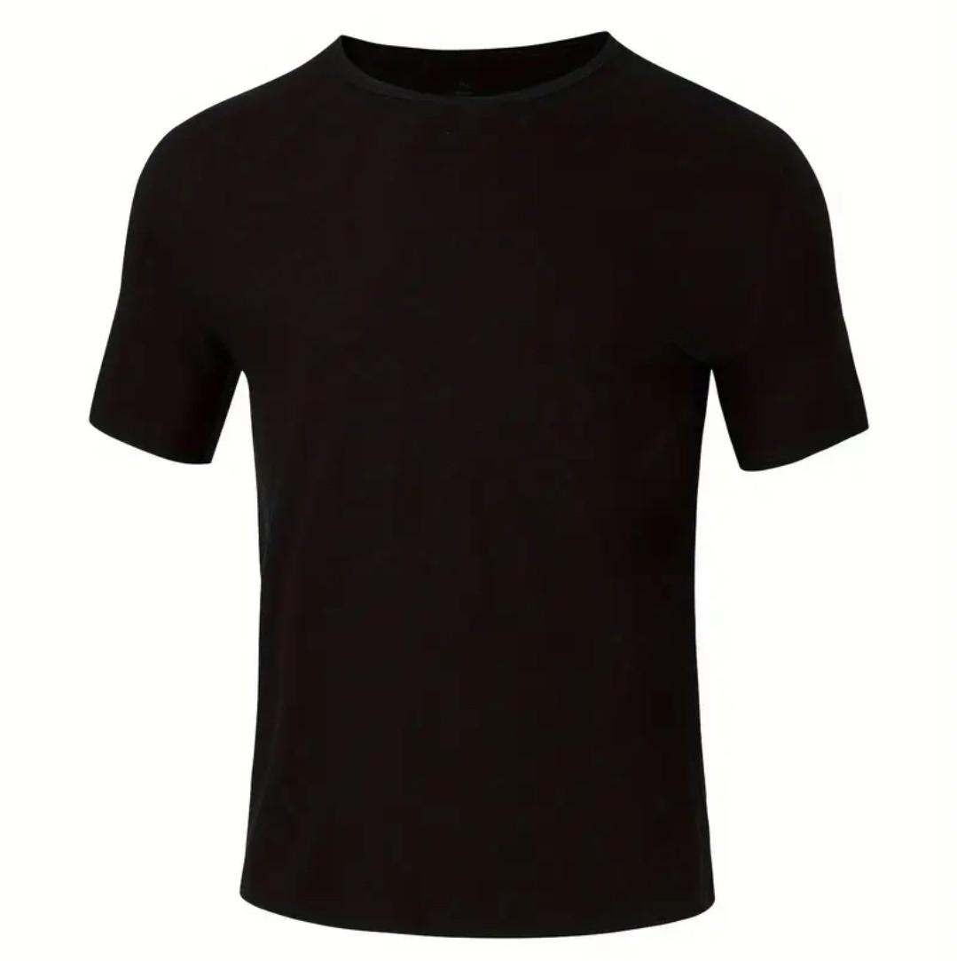Футболка мужская однотонная 2XL Черный (2513243327) Футболка мужская однотонная 2XL Черный (2513243327)