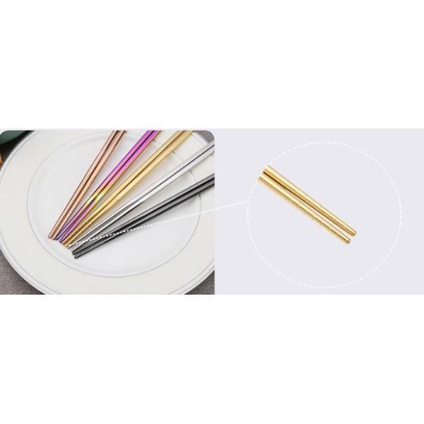 Набор многоразовых палочек для суши Poly Steel из нержавеющей стали 5 персон Золотой (М1140236) - фото 5 Набор многоразовых палочек для суши Poly Steel из нержавеющей стали 5 персон Золотой (М1140236) - фото 5