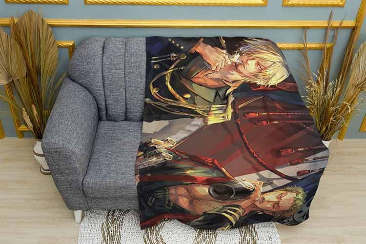 Плед Zoro and Sanji One Piece плюш двухслойный 150х210 см (113050-3) Плед Zoro and Sanji One Piece плюш двухслойный 150х210 см (113050-3)