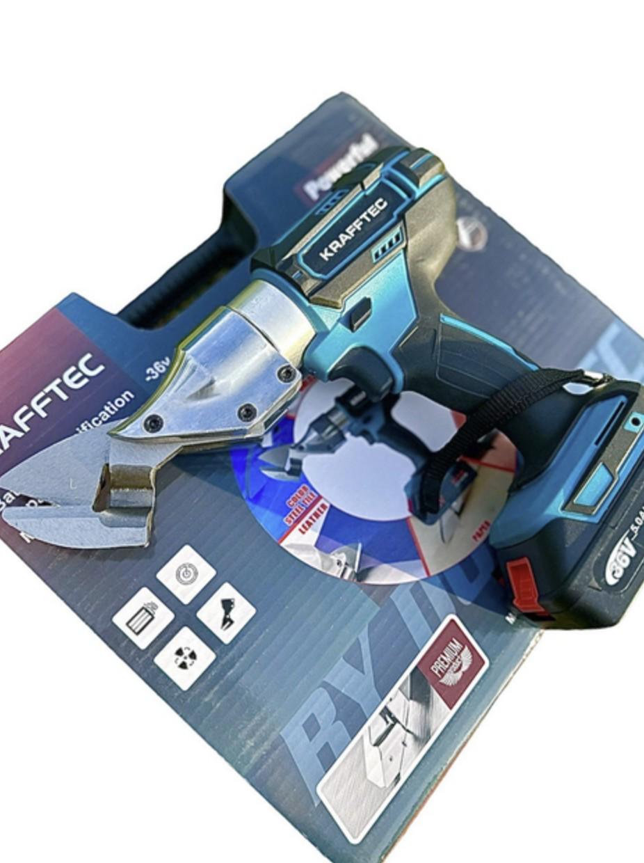 Електроножиці по металу KRAFFTEC DJS130R акумуляторні листові в кейсі з АКБ 2 шт. 5AP 36V (30583927) - фото 2 Електроножиці по металу KRAFFTEC DJS130R акумуляторні листові в кейсі з АКБ 2 шт. 5AP 36V (30583927) - фото 2