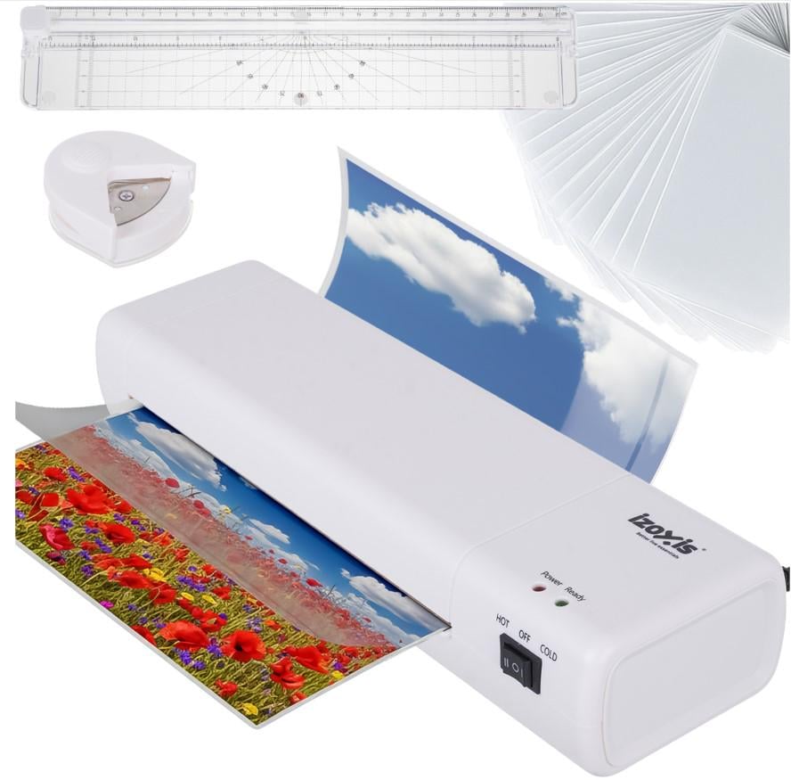 Ламинатор формата А4 с пленкой формата А4 80 мкм встроенным триммером и угловым округом