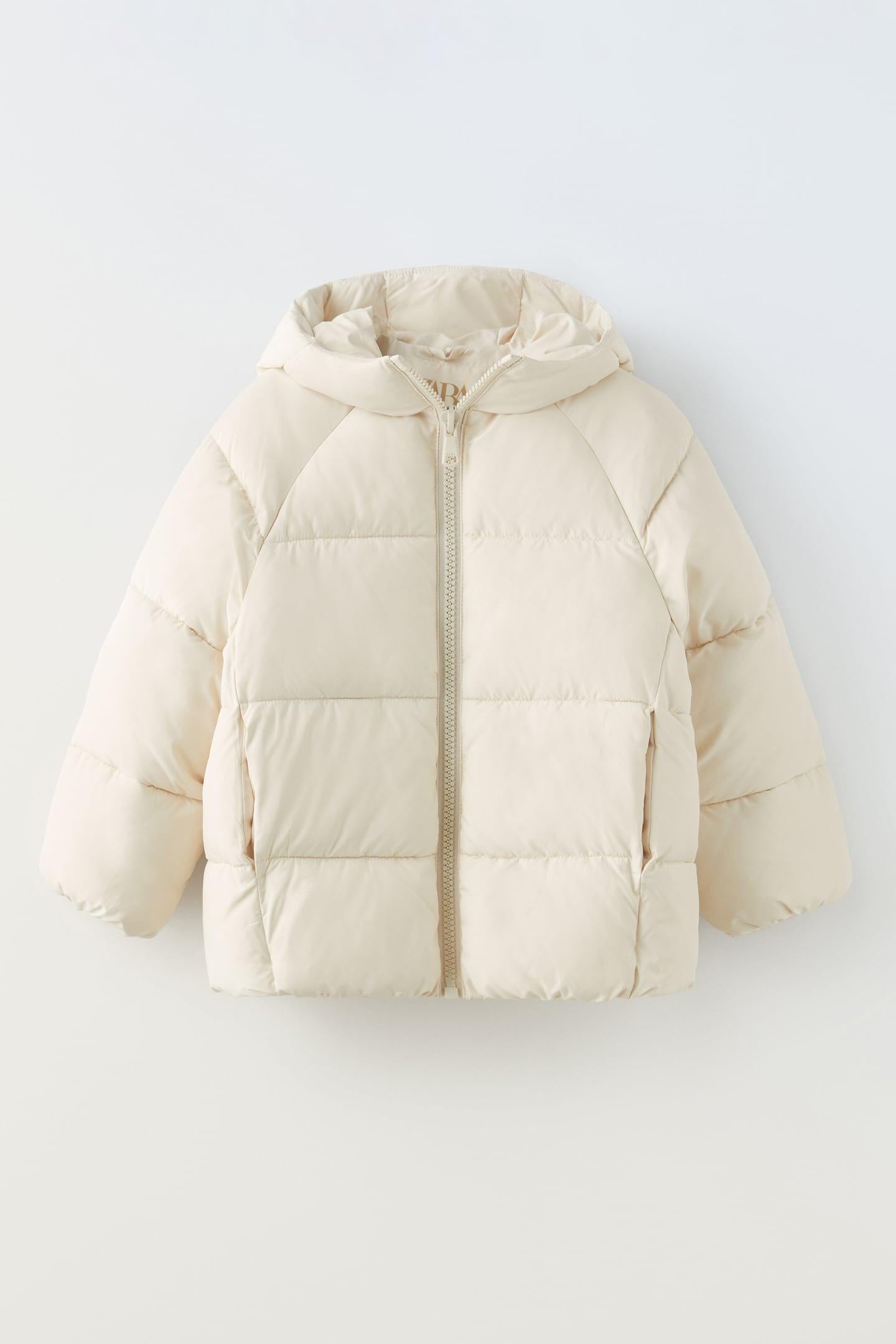 Куртка для девочки Zara зимняя 164 см Бежевый (0562702959)