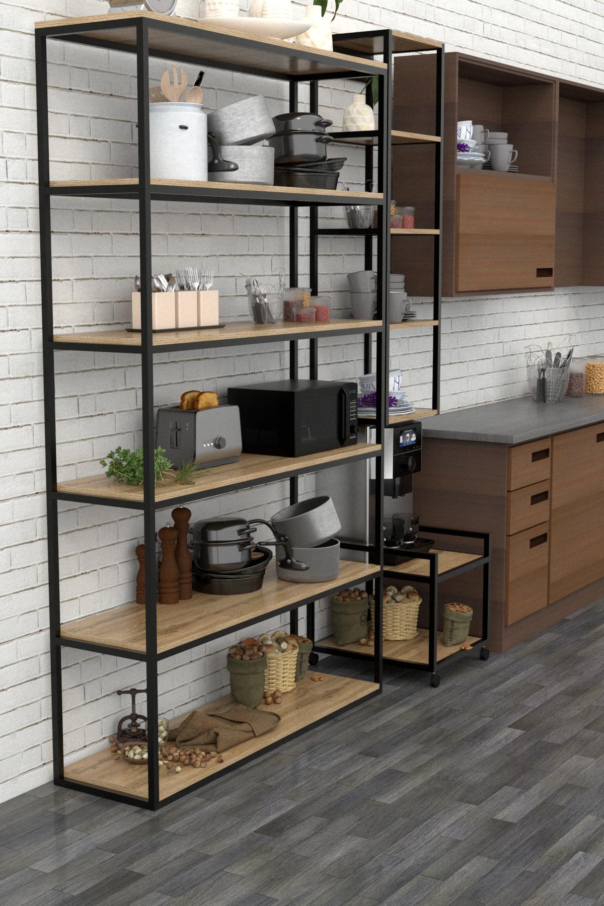 Стеллаж EcoLoft Монтейро DSP-1232 Дуб Аппалачи (27809833)
