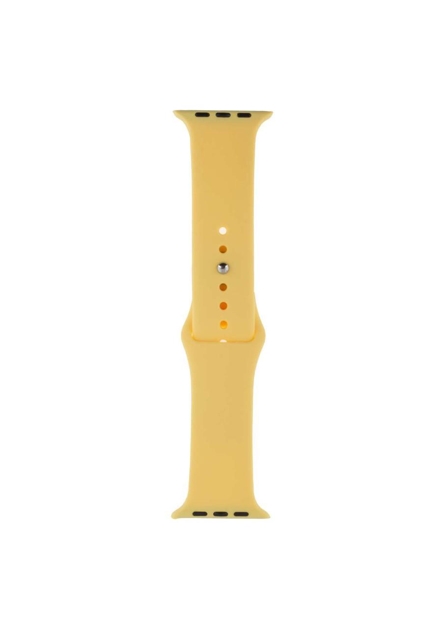 Ремешок силиконовый Sport Band для Apple Watch 42/44/45/49 мм Yellow (212-00509) - фото 5