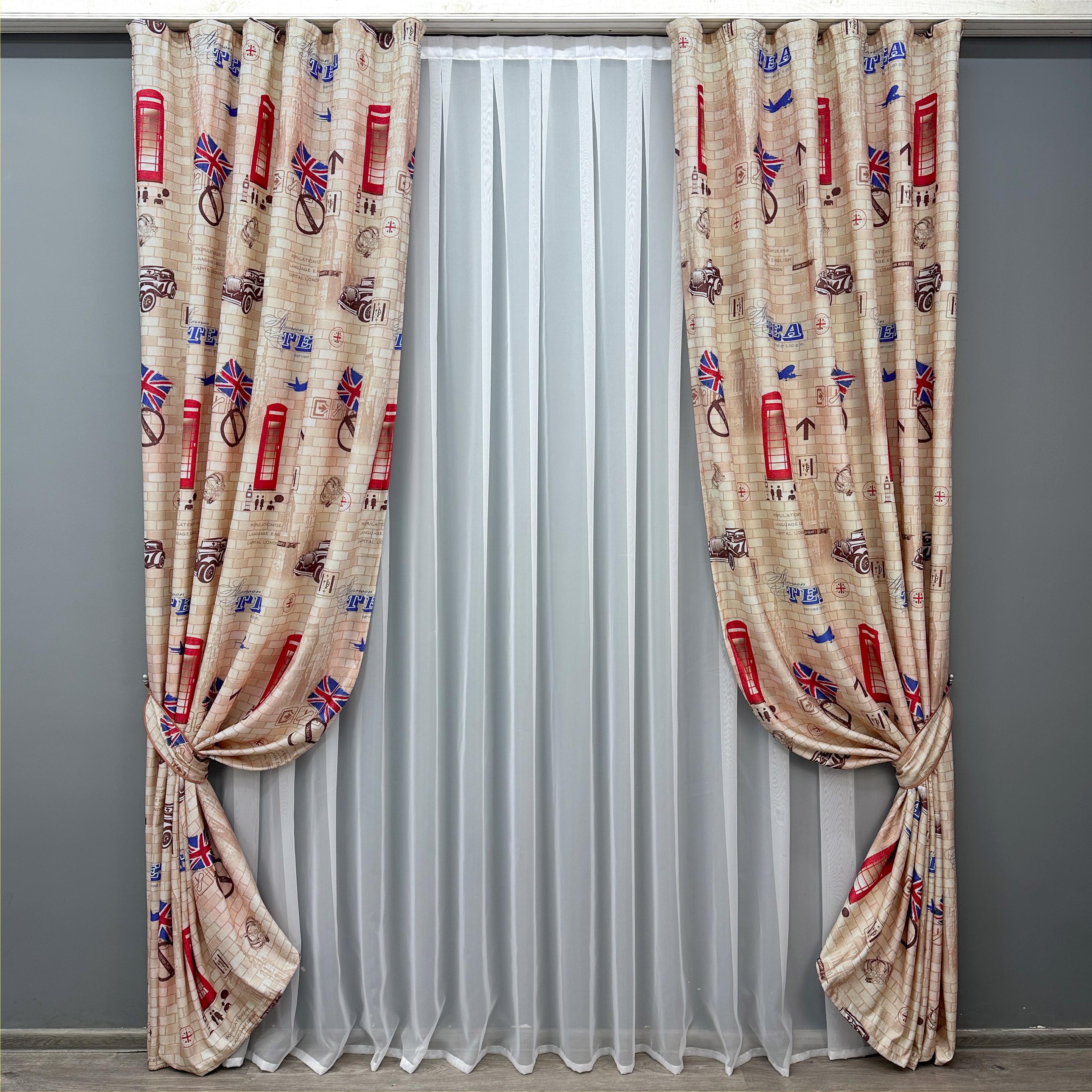 Комплект фотоштор VR-Textil Лондон № 914ш 150х270 см 2 шт. Бежевий (30-039)