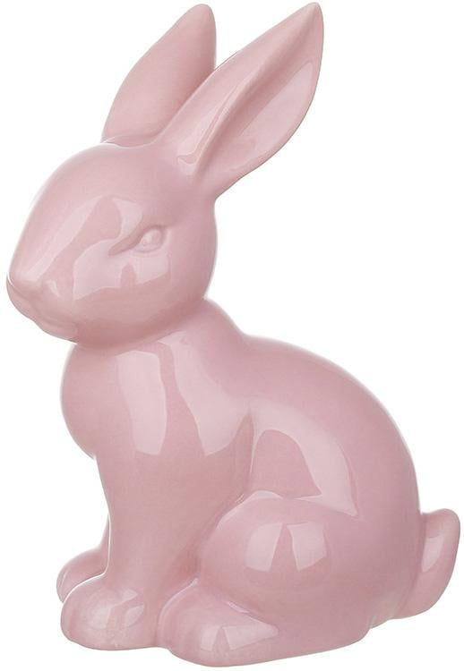 Набор фарфоровых фигурок Кролик 6 шт. 14 см Розовый