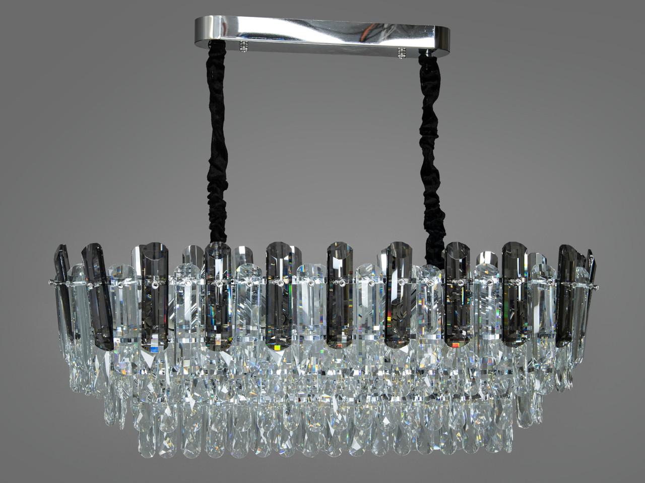 Люстра кришталева 2022/800x300CH на 8 ламп Хром (30832591)