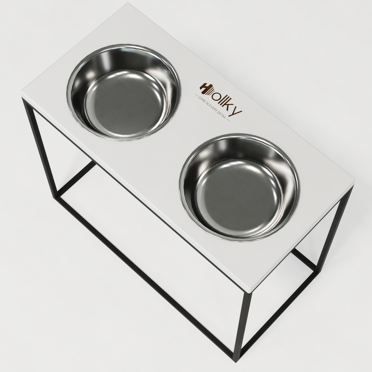 Миски на підставці для великих собак Hollky Base XL20 2х1,8 л (BXL40-522640-BLWH) - фото 5 Миски на підставці для великих собак Hollky Base XL20 2х1,8 л (BXL40-522640-BLWH) - фото 5