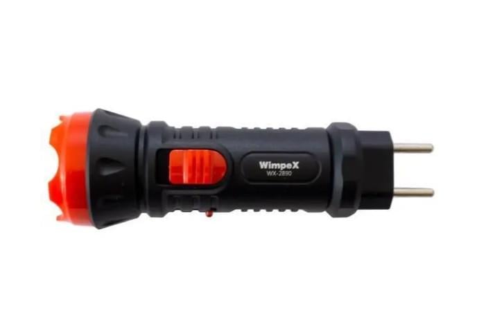 Фонарь ручной аккумуляторный WimpeX WX-2890 LED Черный/Красный (2761353139)