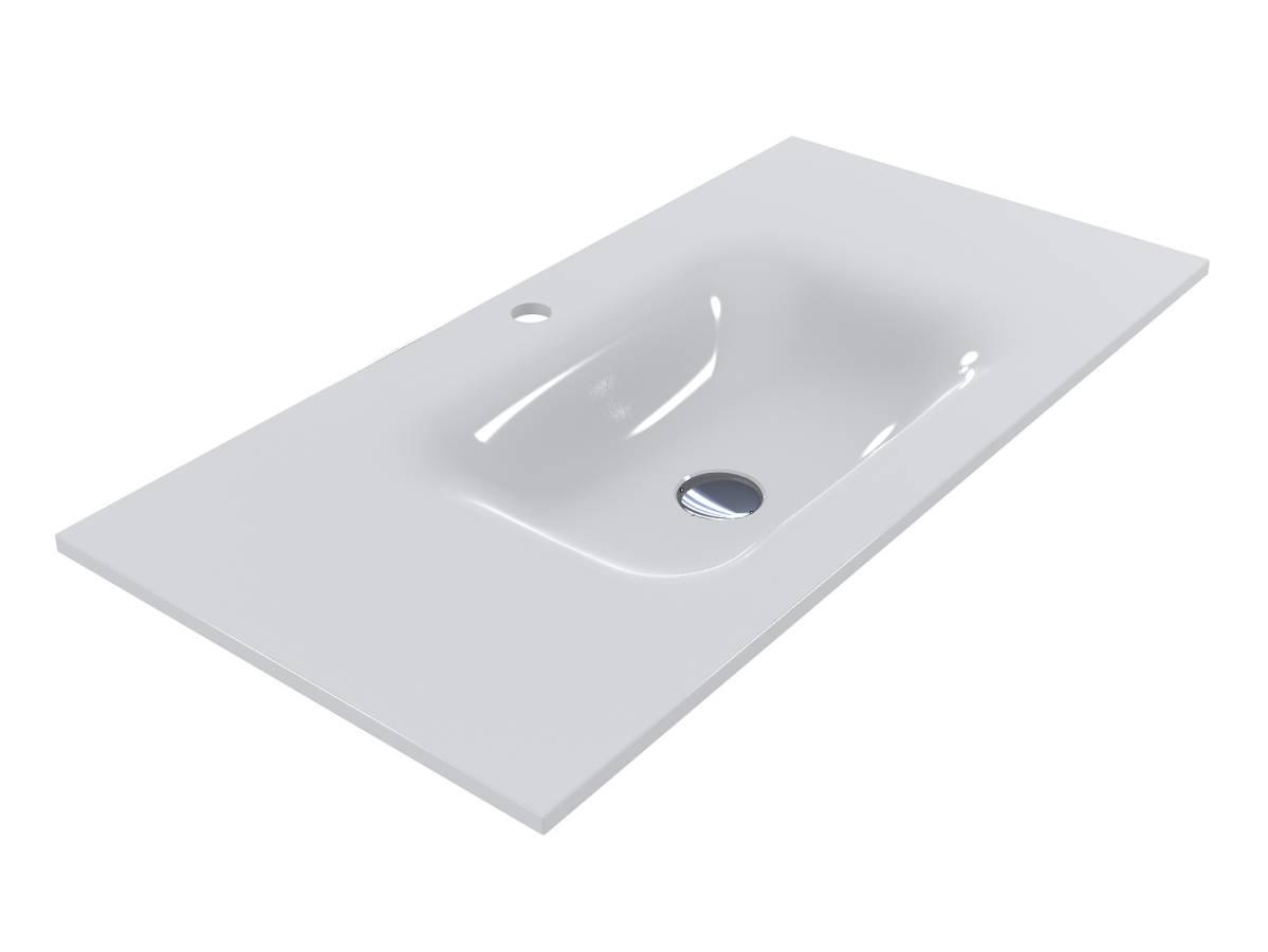 Умивальник Miraggio JESSEL 900 з литого мармуру глянсовий Білий (84103)