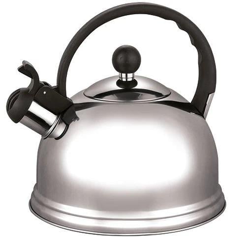 Чайник из нержавеющей стали со свистком Stenson SS MH-0310 двойное дно 2,5 л Серый (1103101)