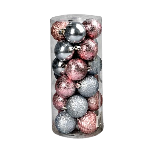 Кульки новорічні Stenson 9624 6 см 24 шт. (12909907)