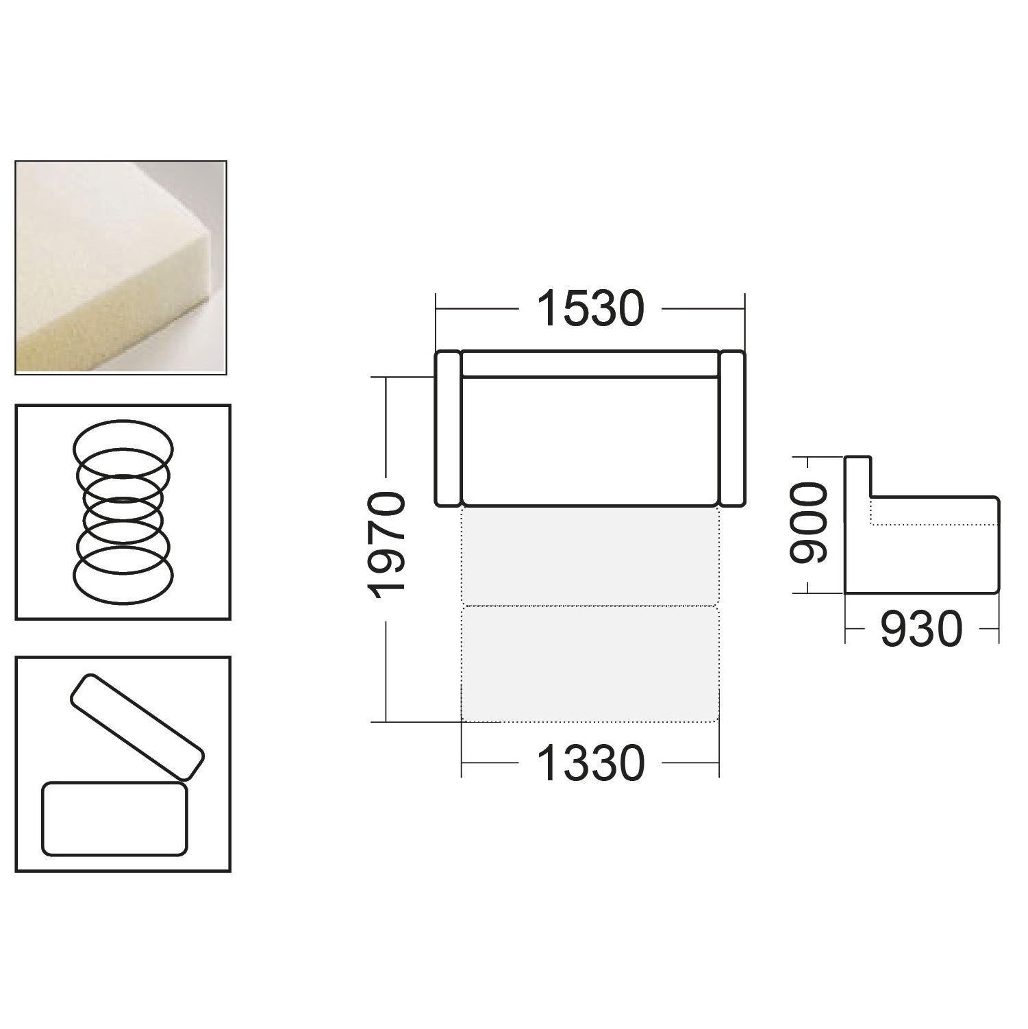 Диван розкладний Мебель-Сервіс Атлант New висувний ДСП/метал тканина Росто Синій - фото 3