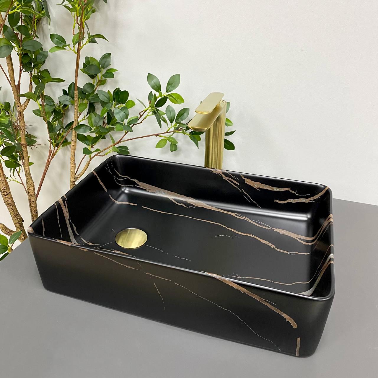 Умывальник накладной VBI VELLETRI Black Stone Matt (2810367428)