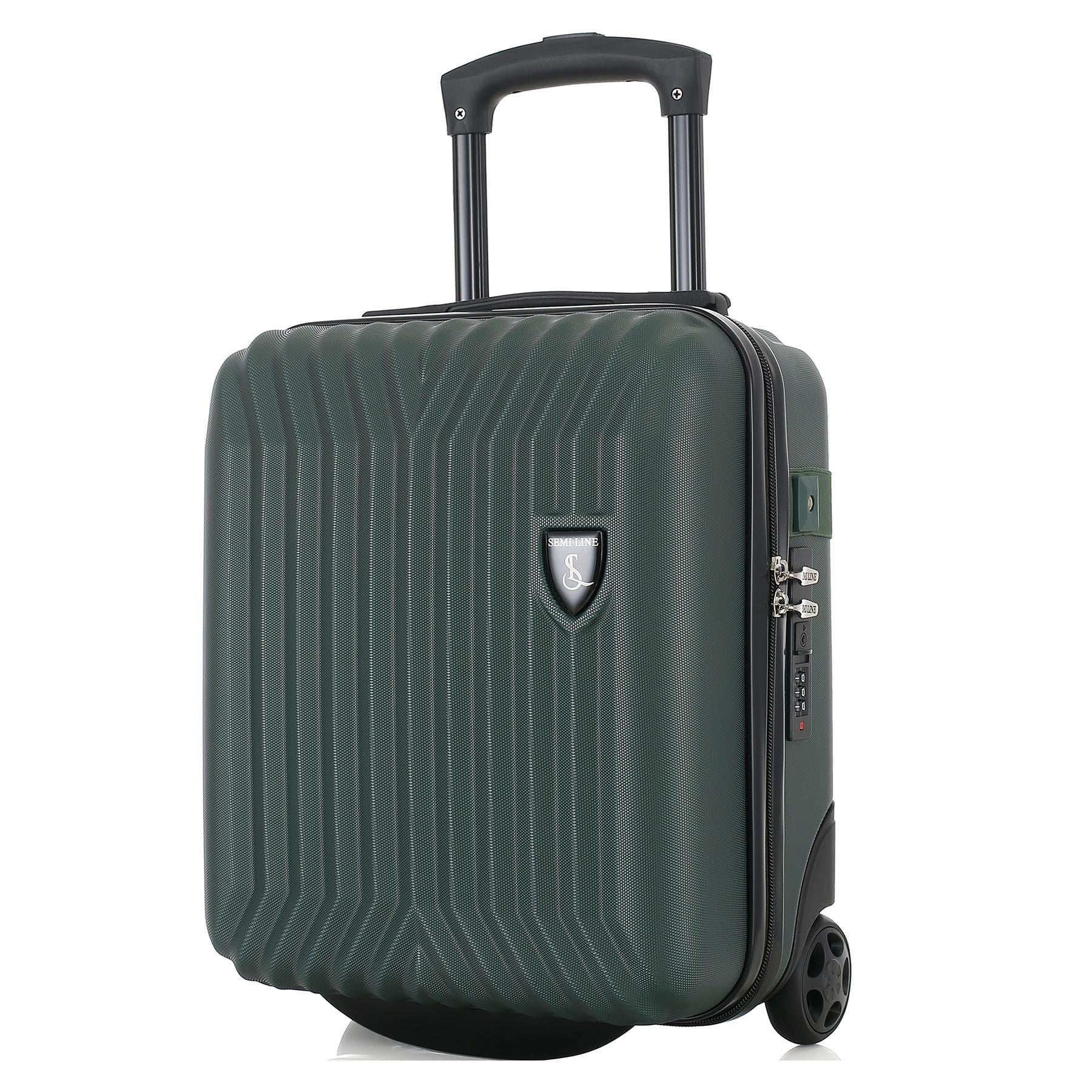 Чемодан миниатюрный SEMI LINE T5986-2 ABS-пластик 16 дюймов 21 л для ручной клади Зеленый Чемодан миниатюрный SEMI LINE T5986-2 ABS-пластик 16 дюймов 21 л для ручной клади Зеленый